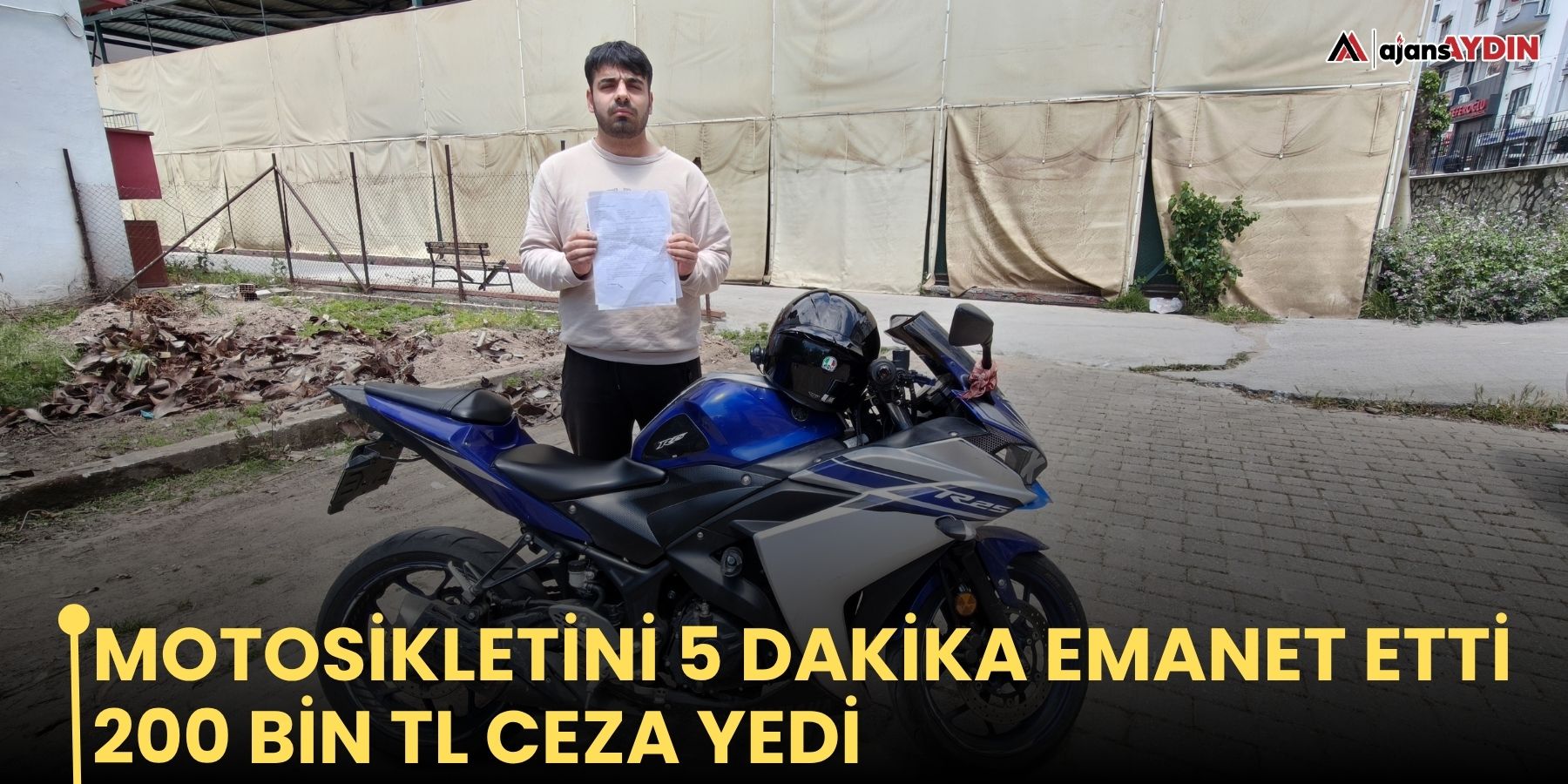 Motosikletini 5 dakika emanet etti 200 bin TL ceza yedi