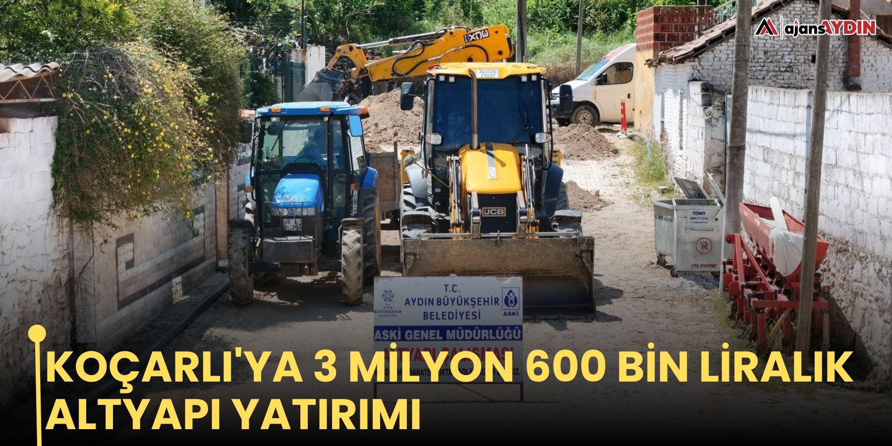 Koçarlı'ya 3 milyon 600 bin liralık altyapı yatırımı