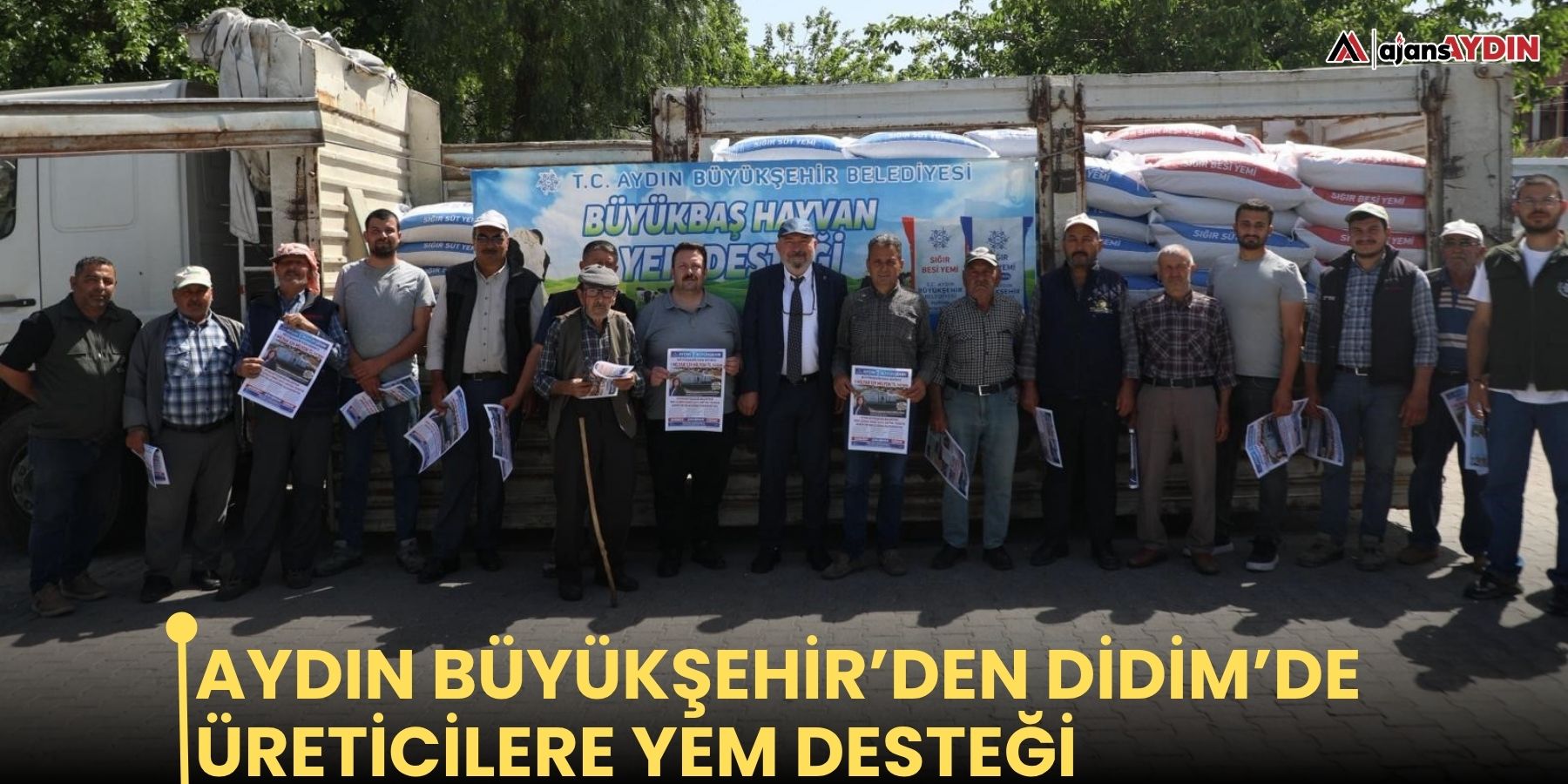 Aydın Büyükşehir’den Didim’de üreticilere yem desteği