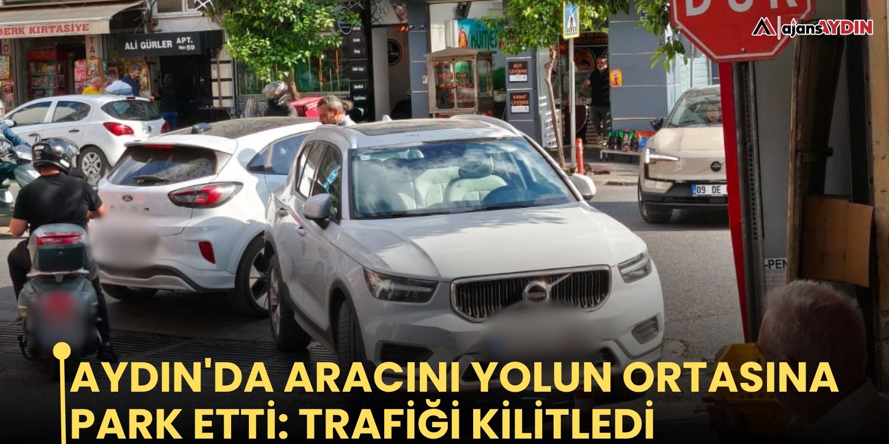 Aydın'da aracını yolun ortasına park etti: trafiği kilitledi