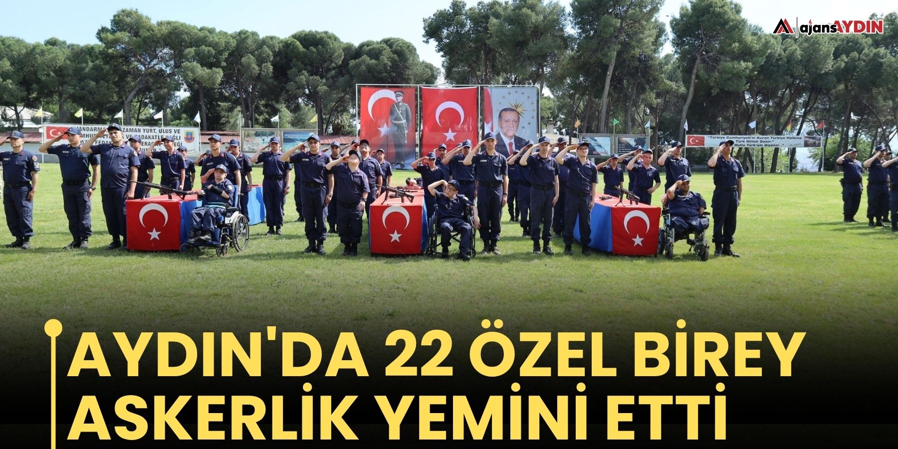 Aydın'da 22 özel birey askerlik yemini etti