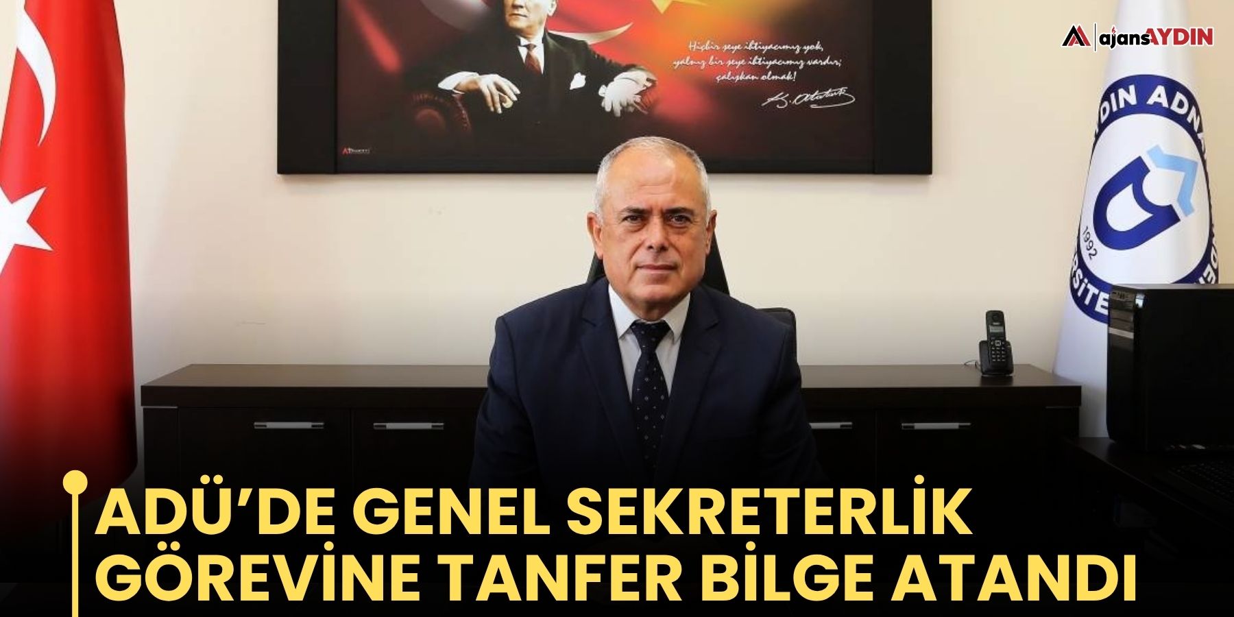 ADÜ’de Genel Sekreterlik Görevine Tanfer Bilge Atandı