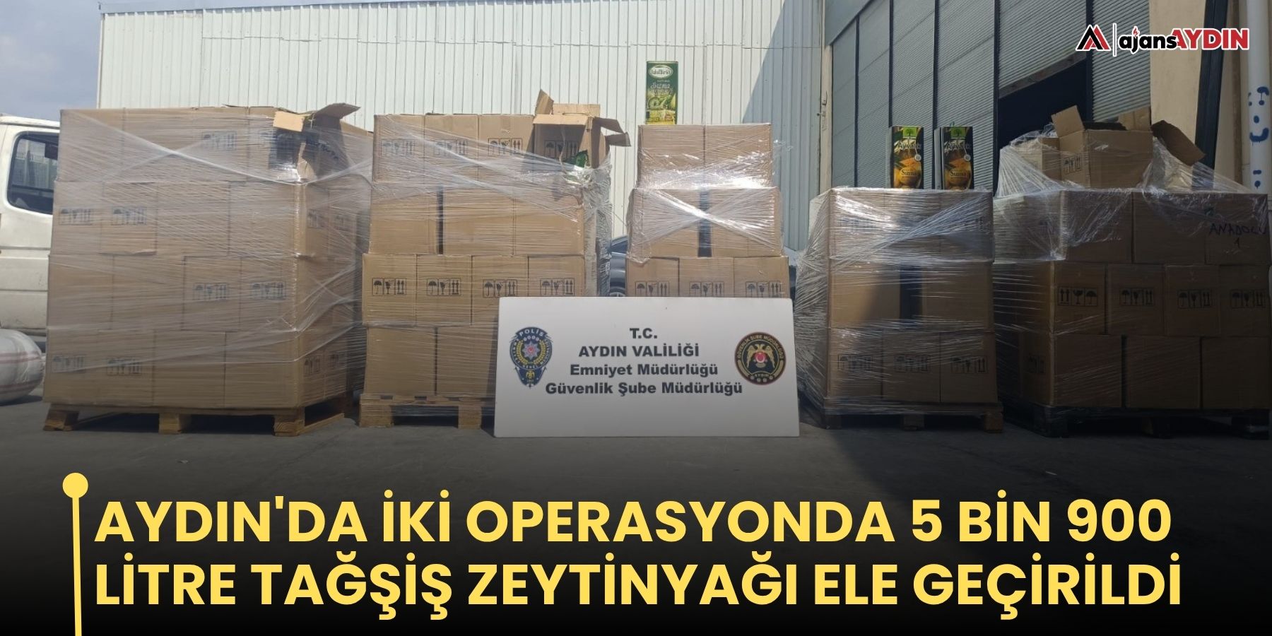 Aydın'da iki operasyonda 5 bin litre tağşiş zeytinyağı ele geçirildi