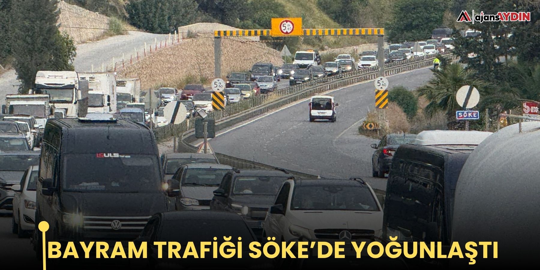 Bayram trafiği Söke’de yoğunlaştı