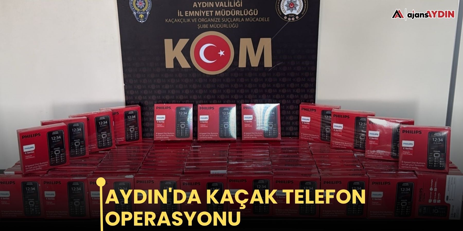 Aydın'da kaçak telefon operasyonu
