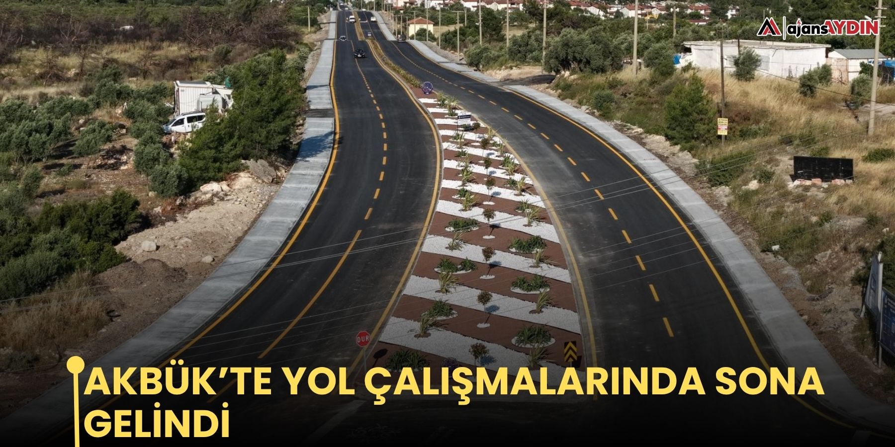Akbük’te yol çalışmalarında sona gelindi