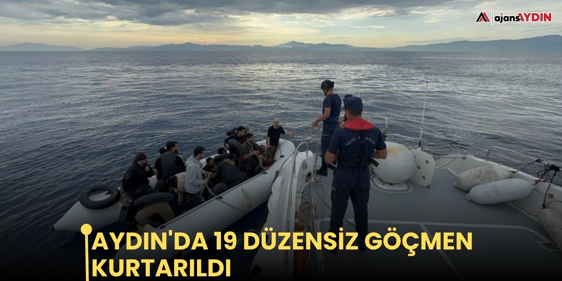 Aydın'da 19 düzensiz göçmen kurtarıldı