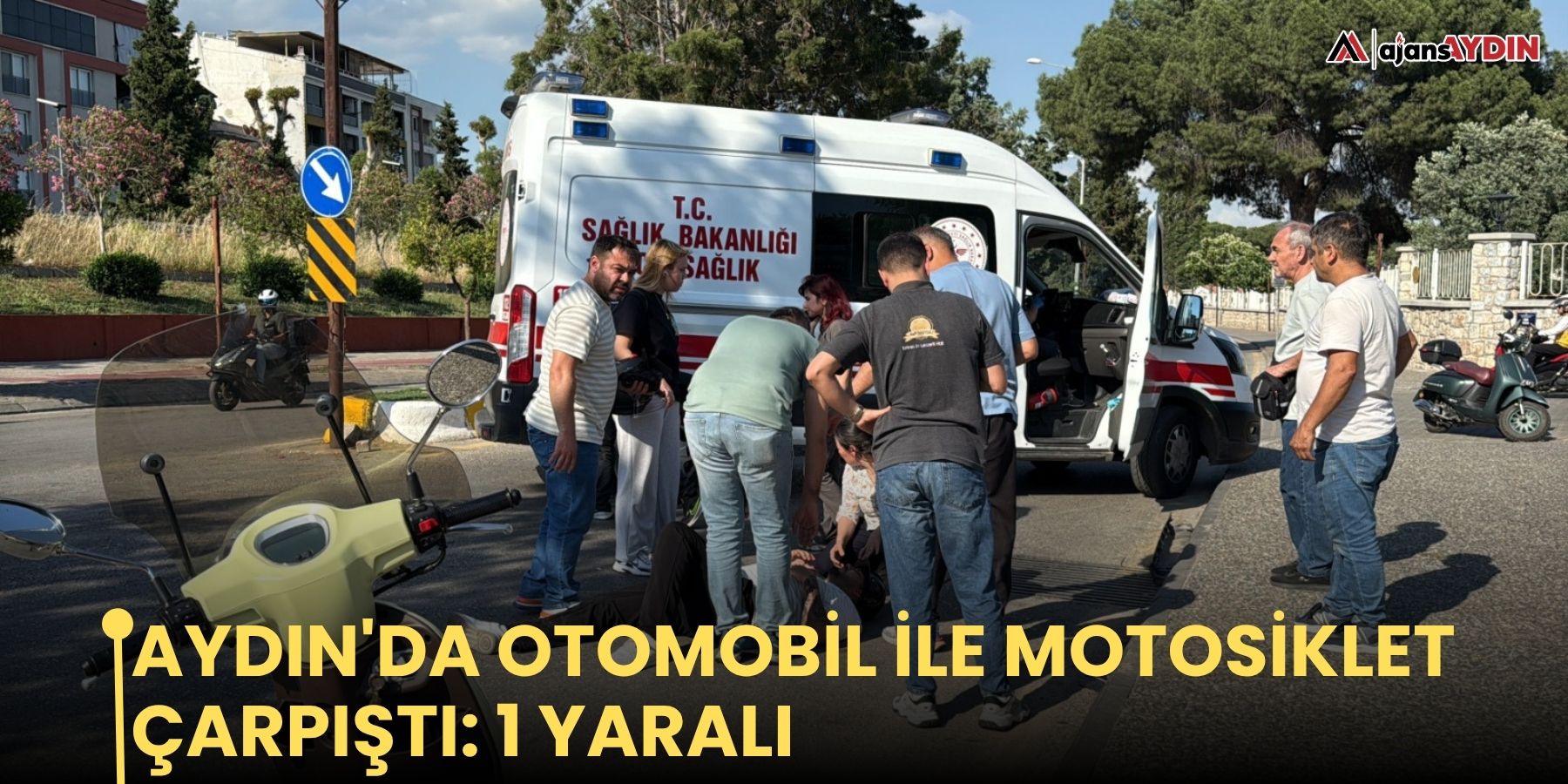 Aydın'da otomobil ile motosiklet çarpıştı: 1 yaralı