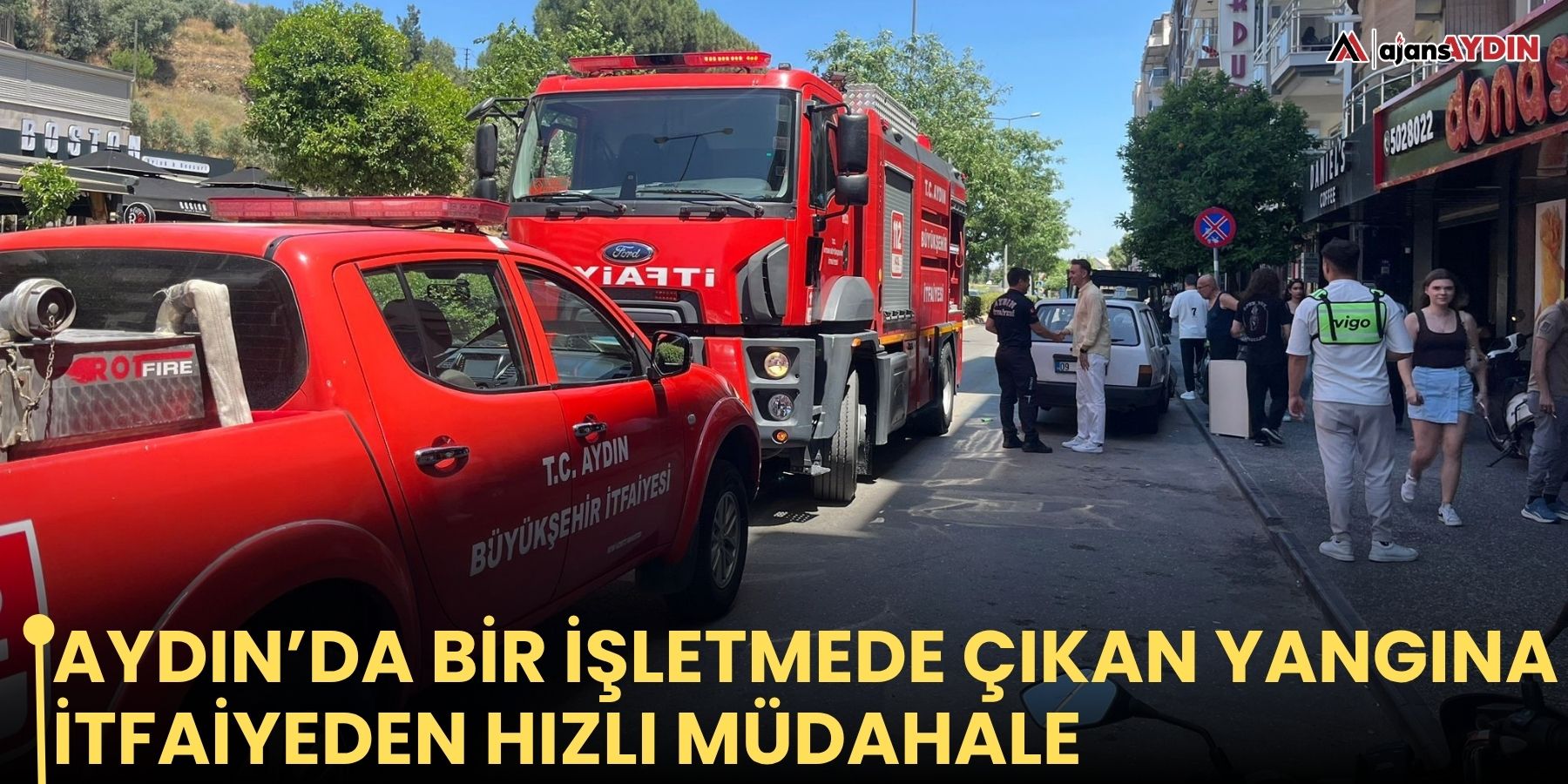 Aydın’da bir işletmede çıkan yangına itfaiyeden hızlı müdahale