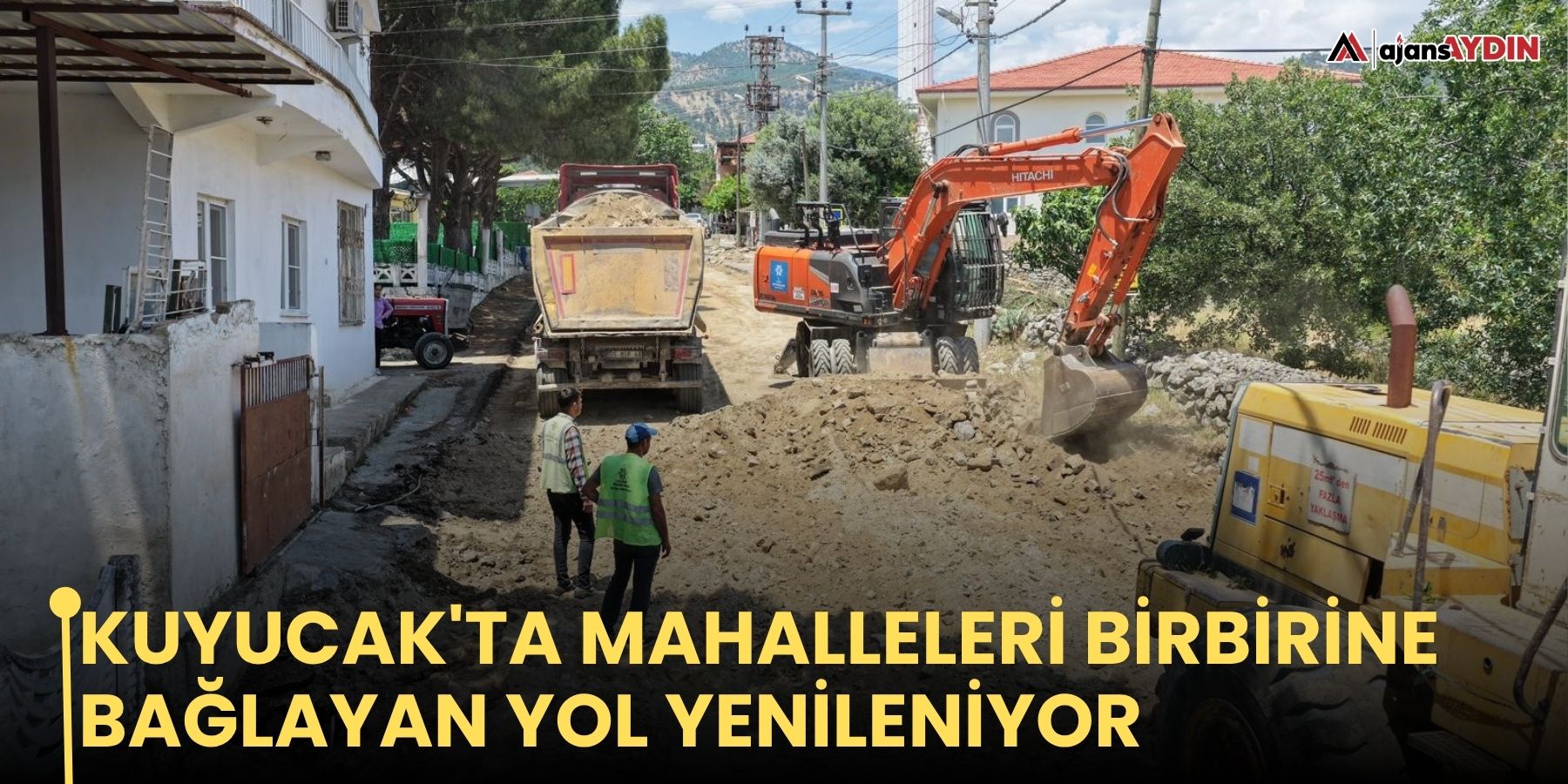 Kuyucak'ta mahalleleri birbirine bağlayan yol yenileniyor