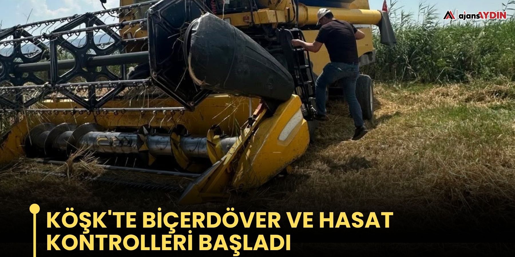 Köşk'te biçerdöver ve hasat kontrollerine başladı