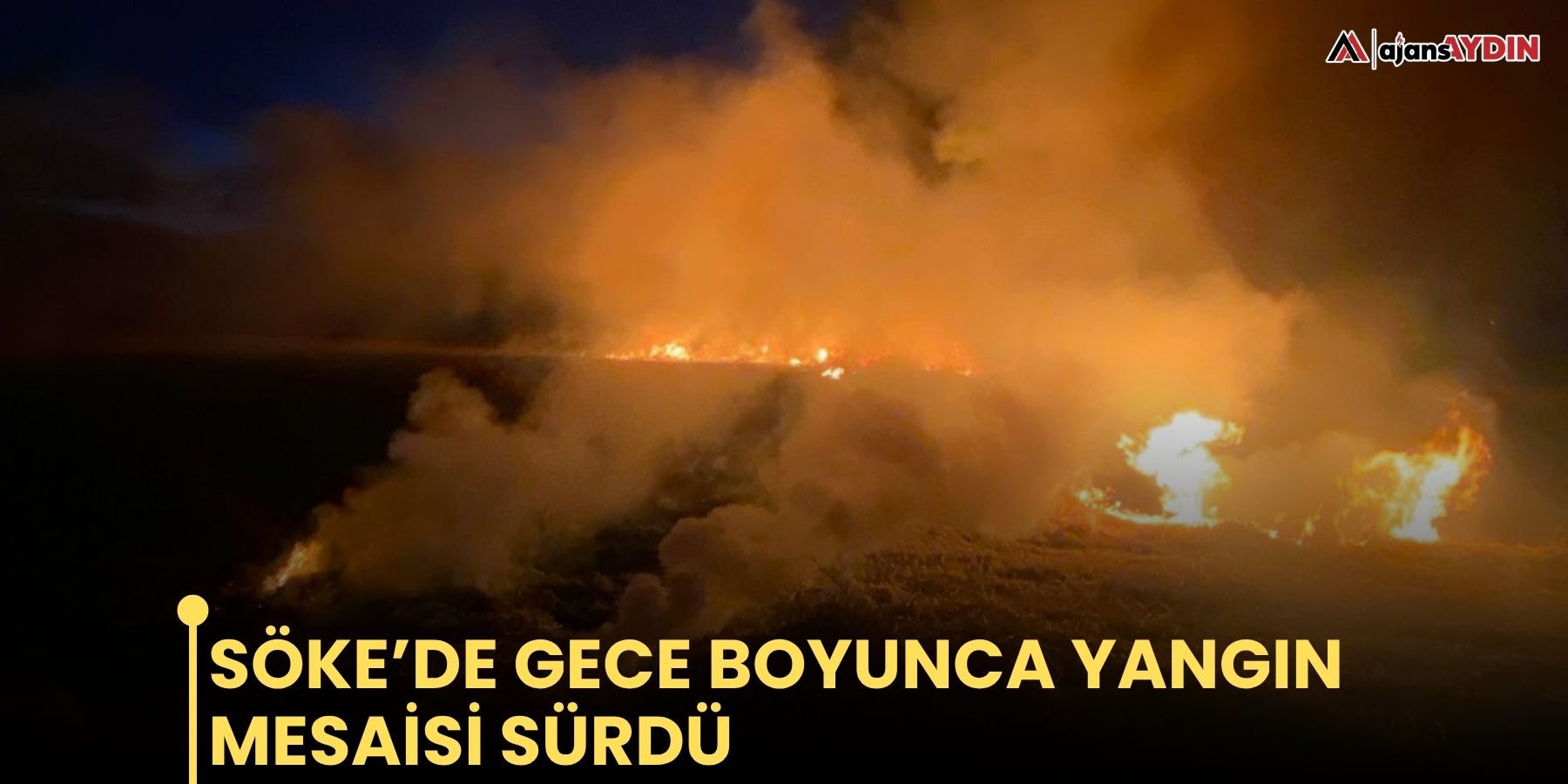 Söke’de gece boyunca yangın mesaisi sürdü