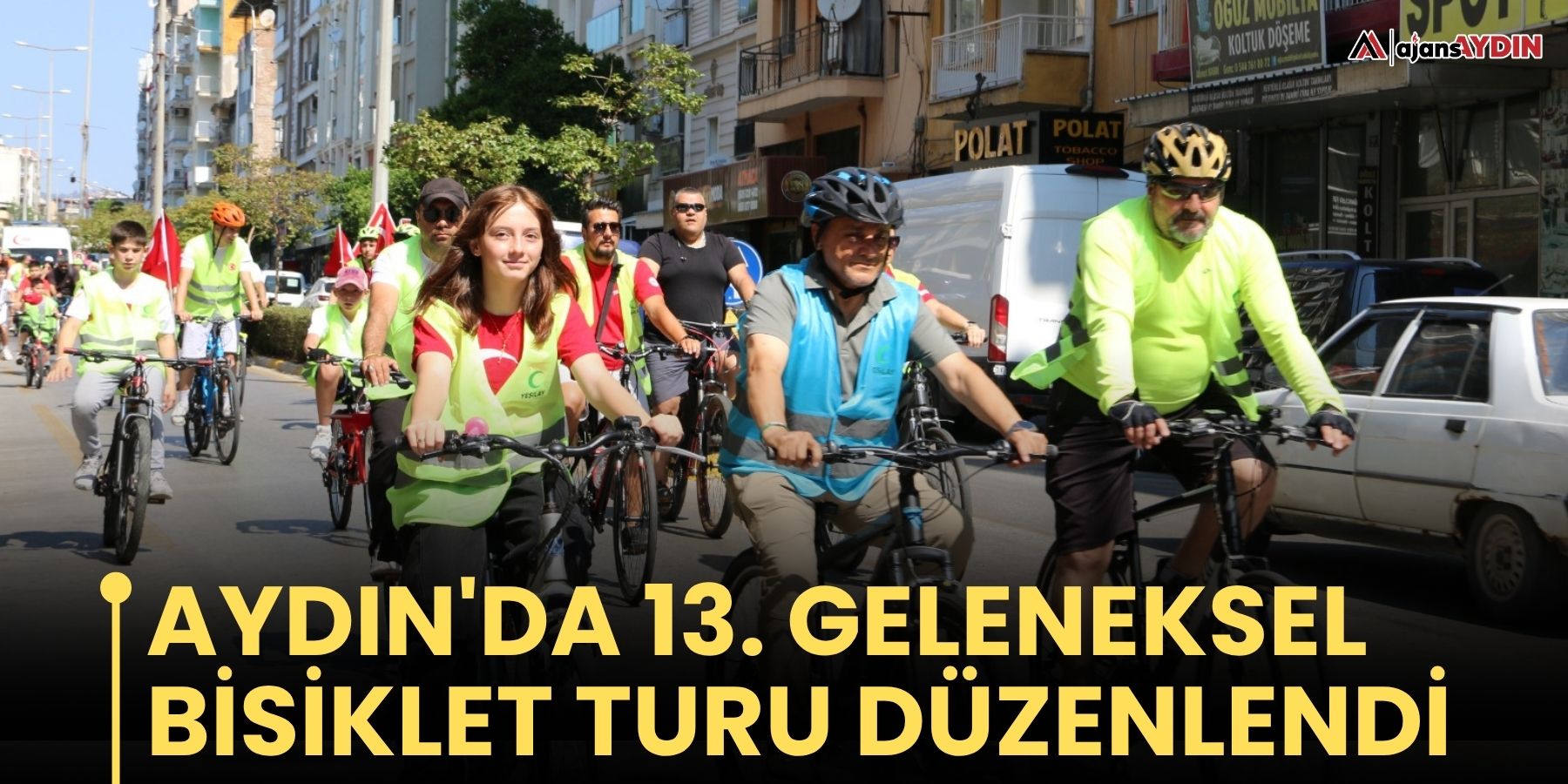 Aydın'da Yeşilay'ın organizasyonunda 13. geleneksel bisiklet turu düzenlendi