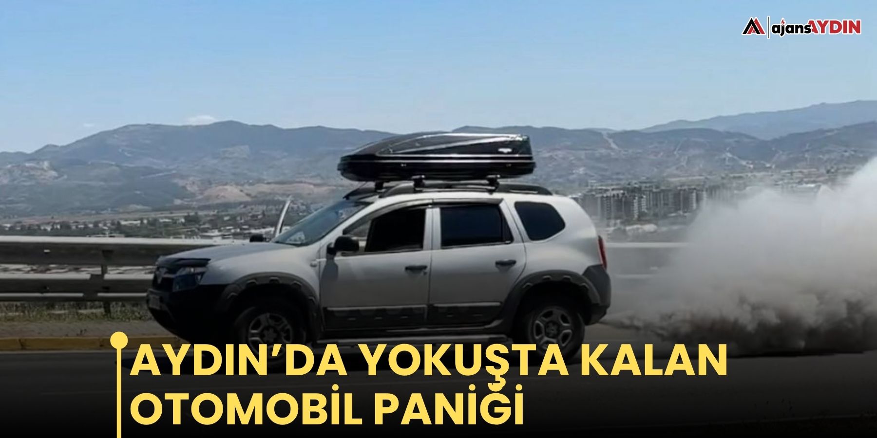 Aydın’da yokuşta kalan otomobil paniği