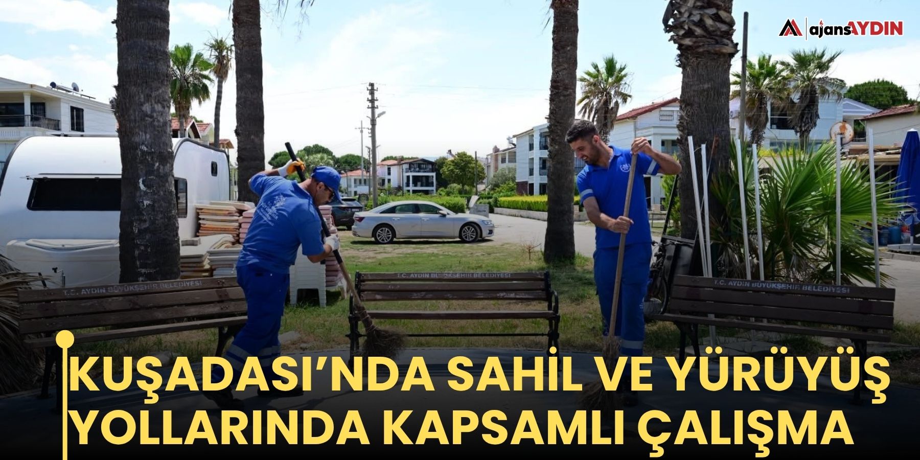 Kuşadası’nda sahil ve yürüyüş yollarında kapsamlı çalışma