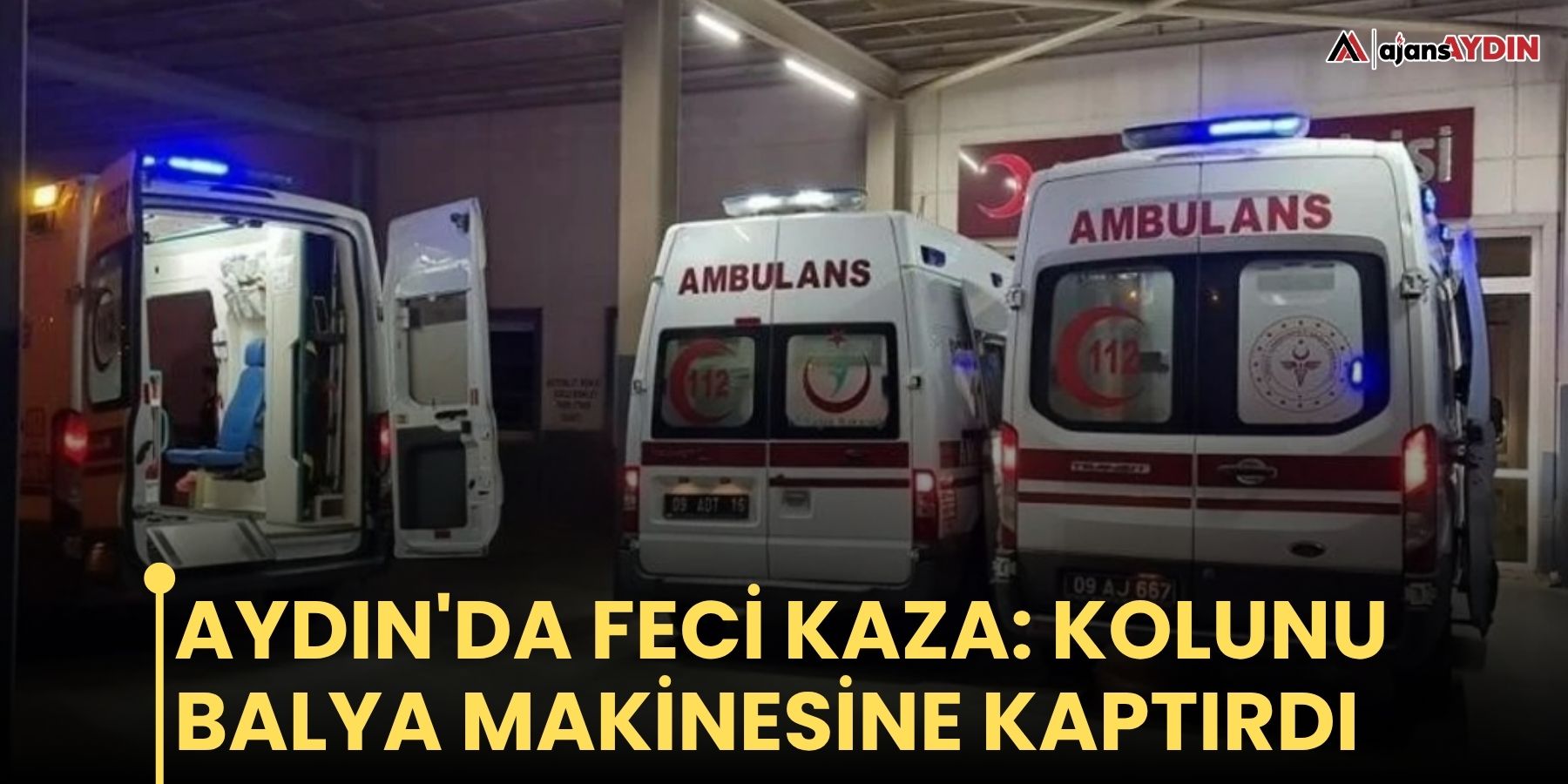 Aydın'da feci kaza: kolunu balya makinesine kaptırdı