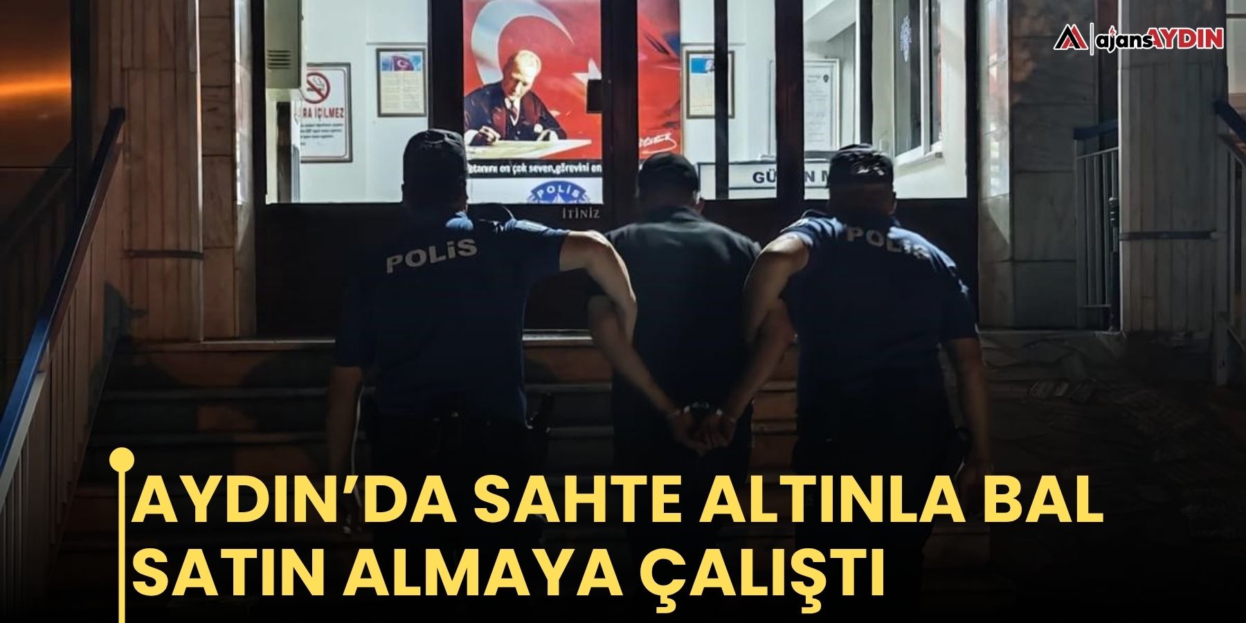 Aydın’da sahte altınla bal satın almaya çalıştı