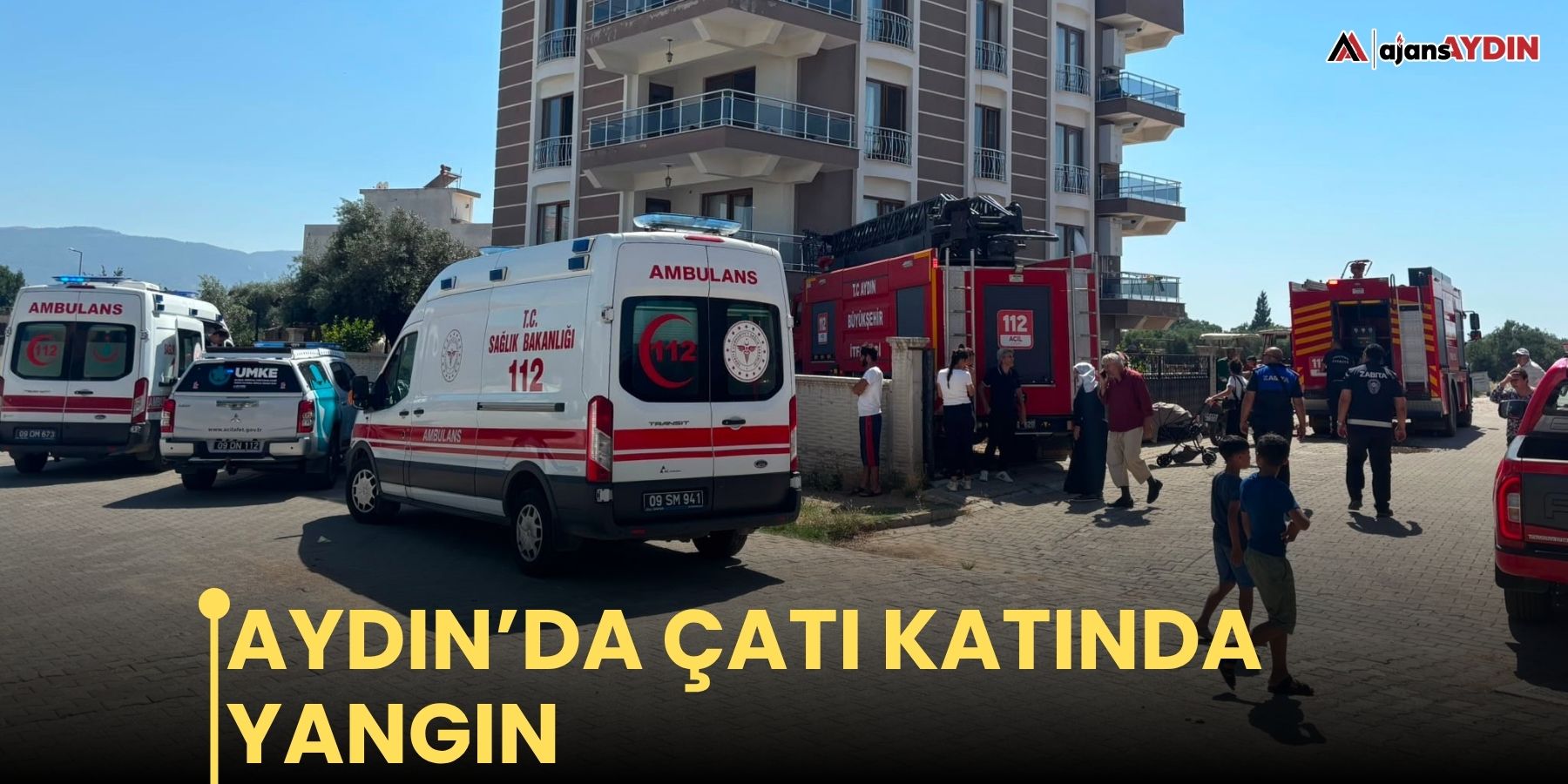 Aydın’da çatı katında yangın