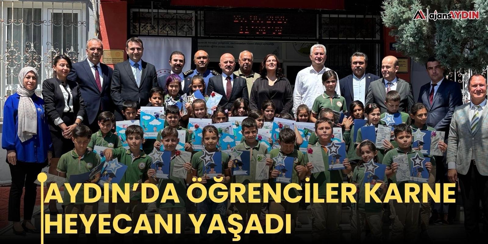 Aydın’da öğrenciler karne heyecanı yaşadı