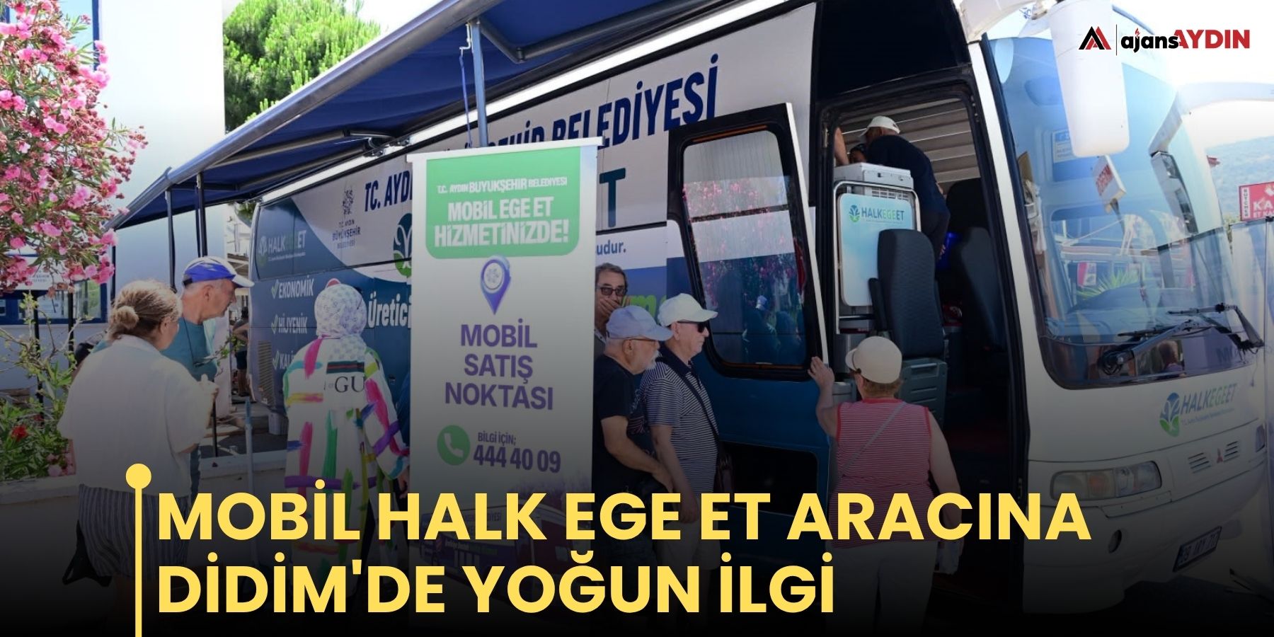 Mobil Halk Ege Et aracına Didim'de yoğun ilgi