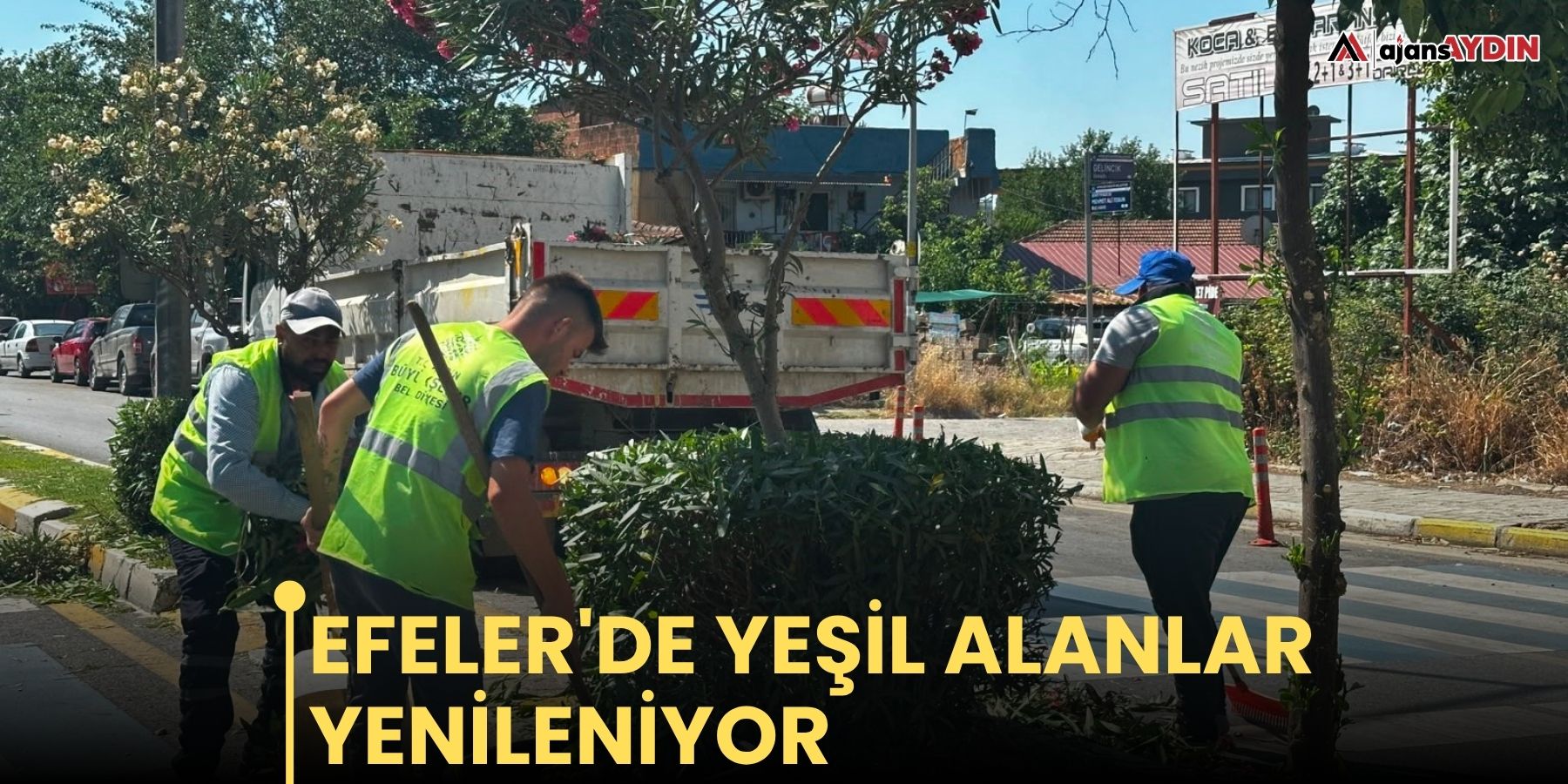 Efeler'de yeşil alanlar yenileniyor