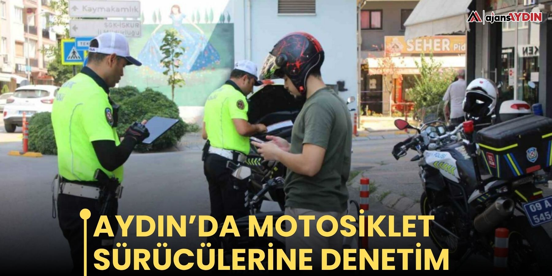 Aydın’da motosiklet sürücülerine denetim