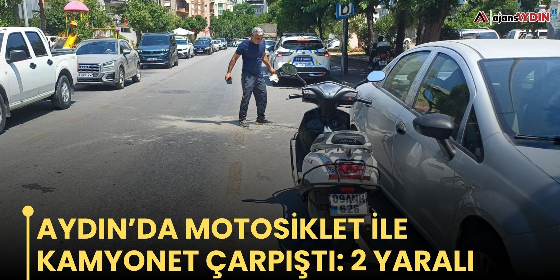 Aydın’da motosiklet ile kamyonet çarpıştı: 2 yaralı
