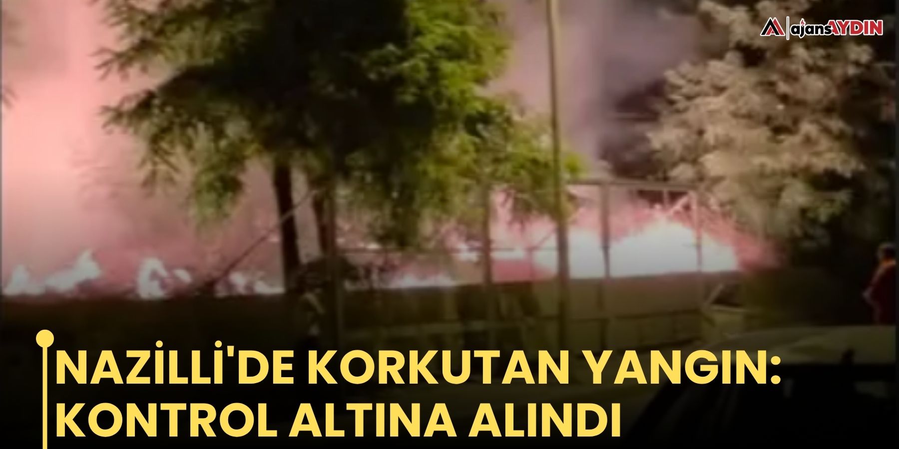 Nazilli'de korkutan yangın: kontrol altına alındı