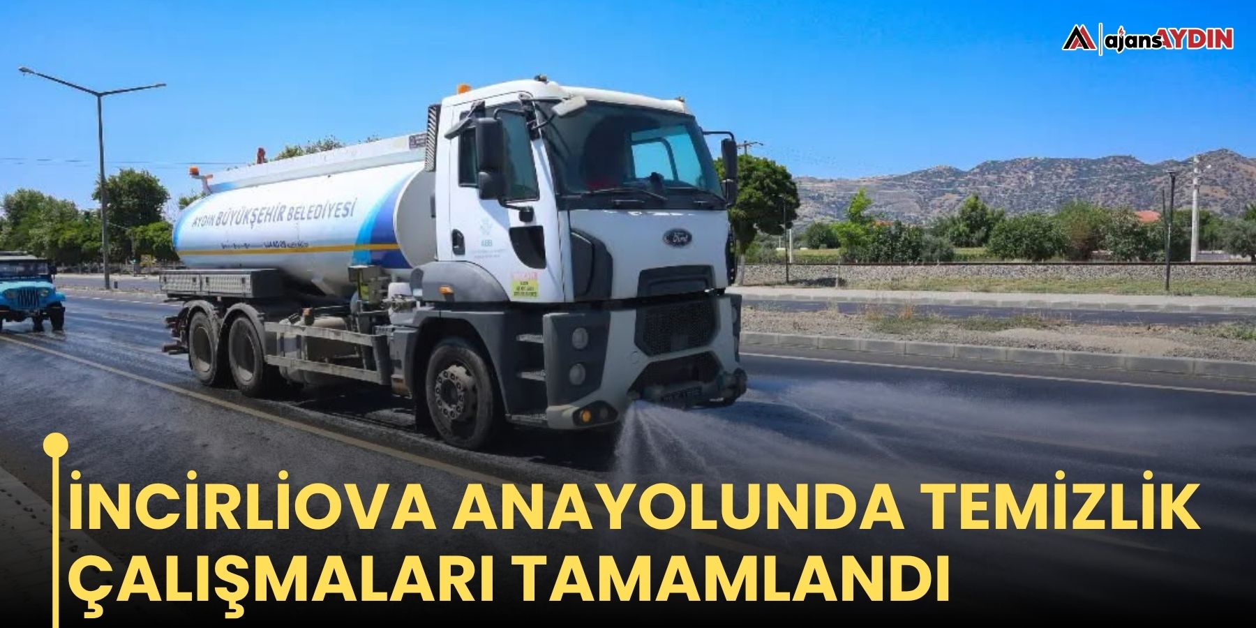 İncirliova anayolunda temizlik çalışmaları tamamlandı