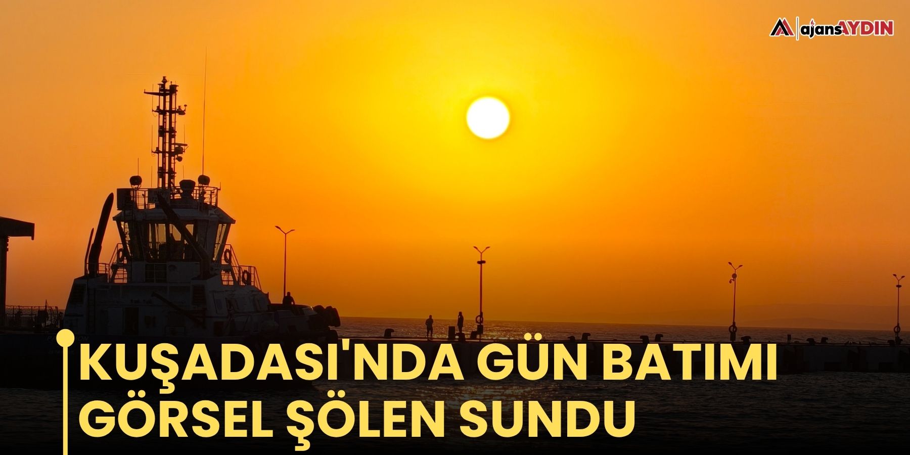 Kuşadası'nda gün batımı görsel şölen sundu