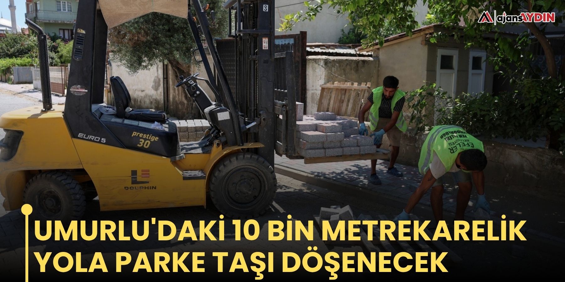 Umurlu'daki 10 bin metrekarelik yola parke taşı döşenecek