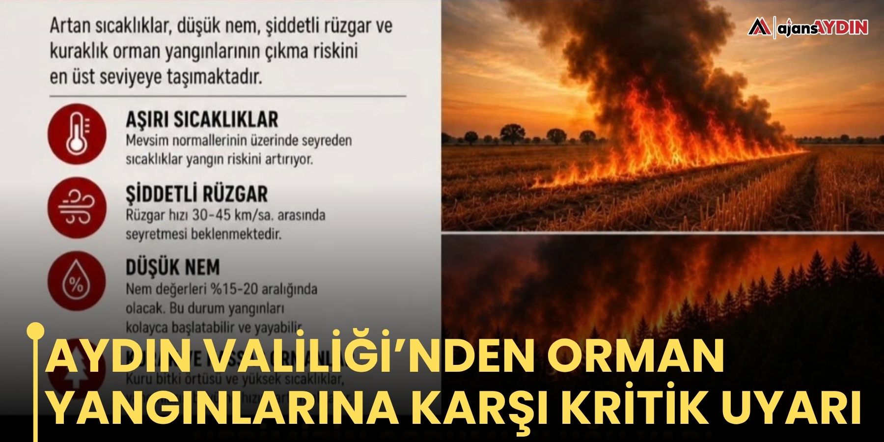 Aydın Valiliği’nden orman yangınlarına karşı kritik uyarı