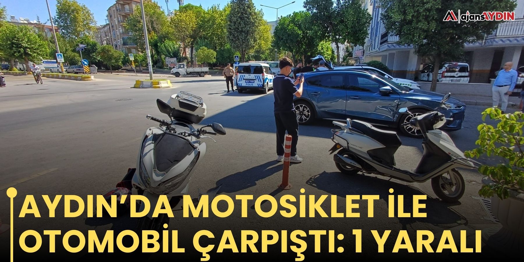 Aydın’da motosiklet ile otomobil çarpıştı: 1 yaralı