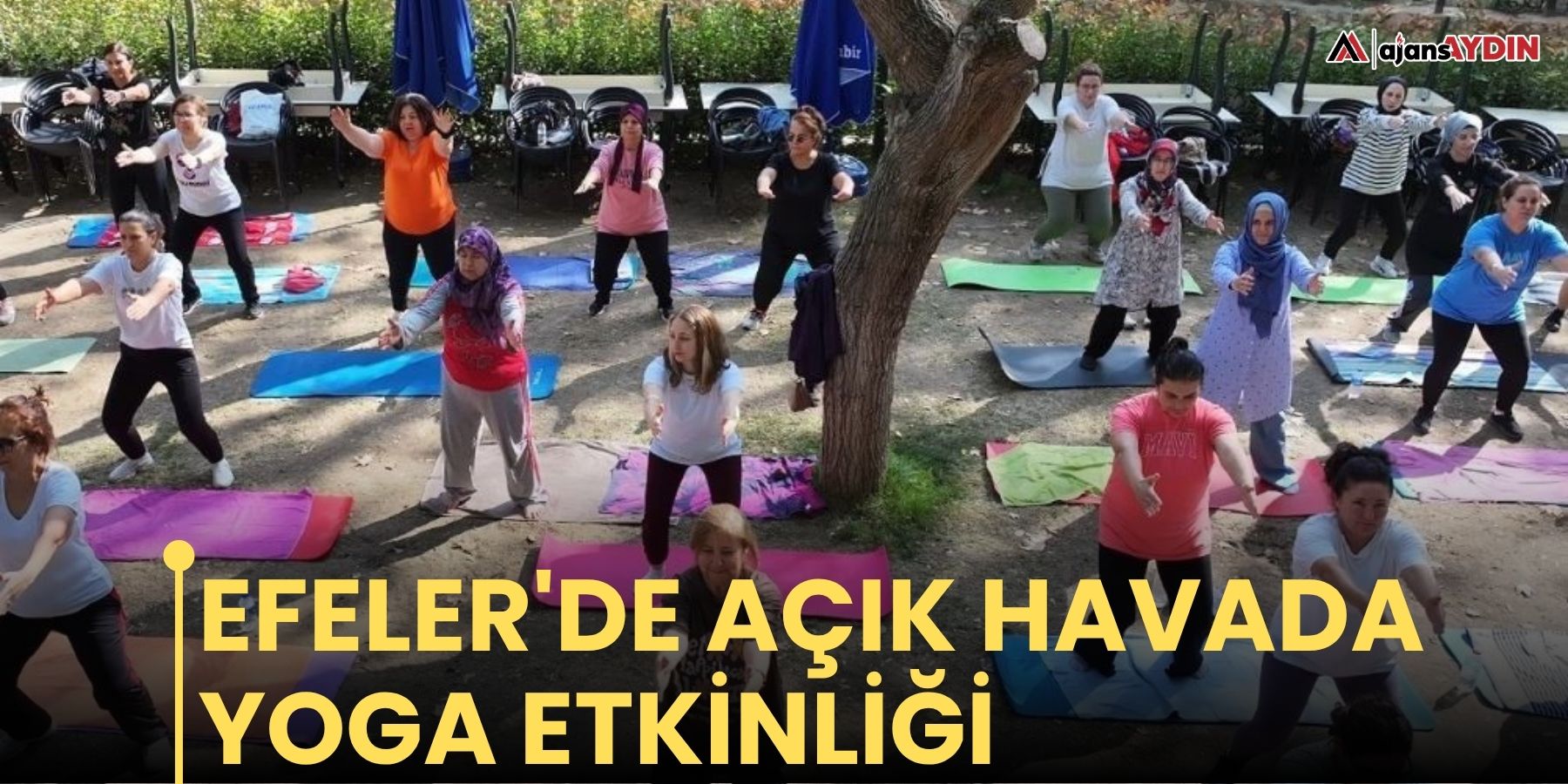 Efeler'de açık havada yoga etkinliği