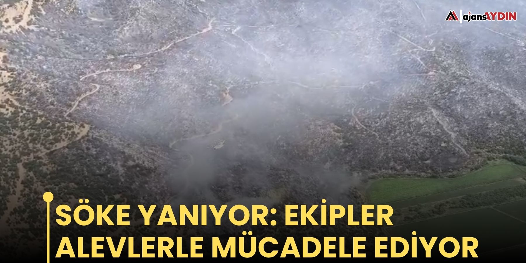 Söke yanıyor: ekipler alevlerle mücadele ediyor