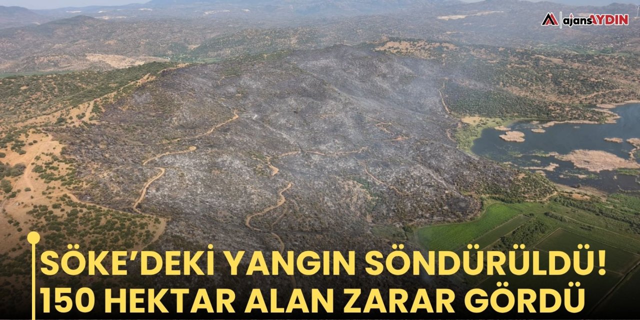 Söke’deki yangın söndürüldü!   150 hektar alan zarar gördü
