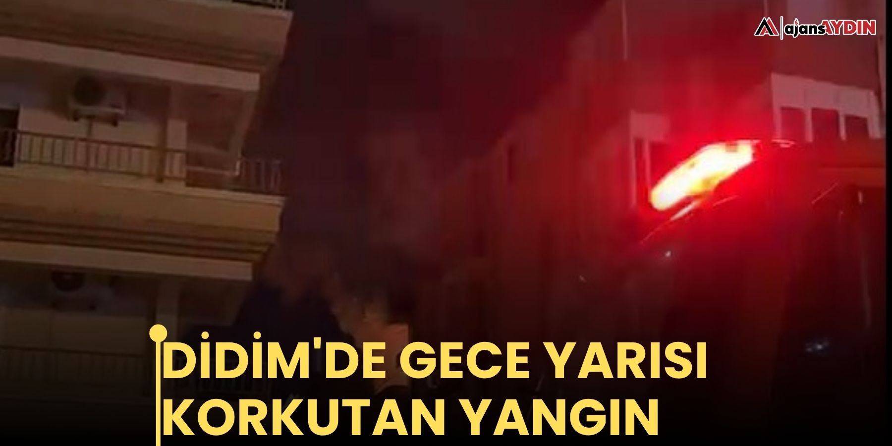 Didim'de gece yarısı korkutan yangın