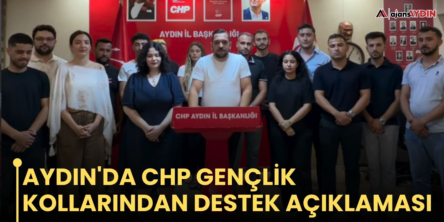 Aydın'da CHP Gençlik Kollarından destek açıklaması
