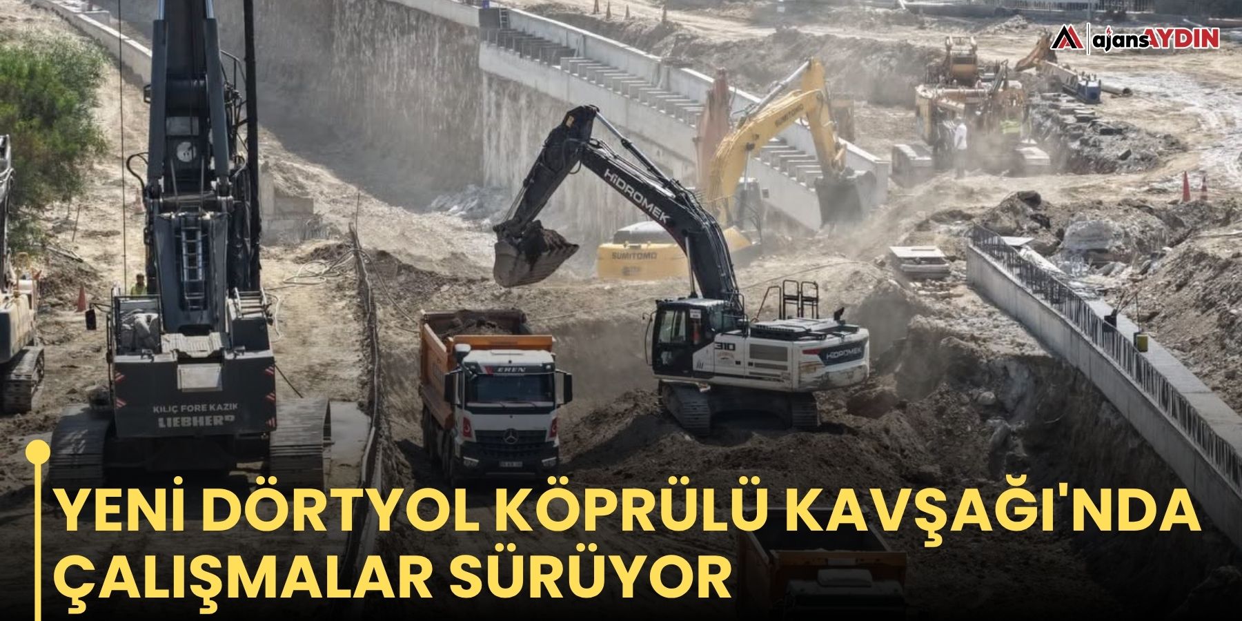 Yeni Dörtyol Köprülü Kavşağı'nda çalışmalar sürüyor