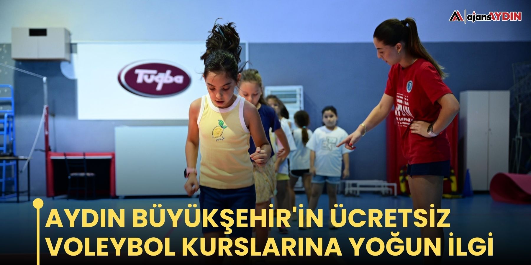 Aydın Büyükşehir'in ücretsiz voleybol kurslarına yoğun ilgi