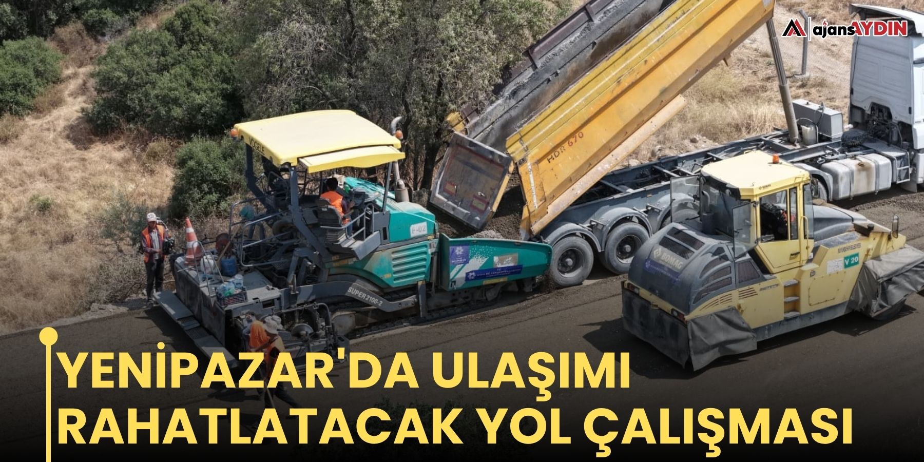 Yenipazar'da ulaşımı rahatlatacak yol çalışması