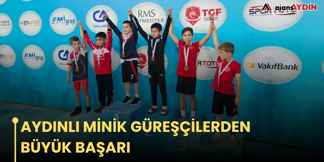 AYDINLI MİNİK GÜREŞÇİLERDEN  BÜYÜK BAŞARI