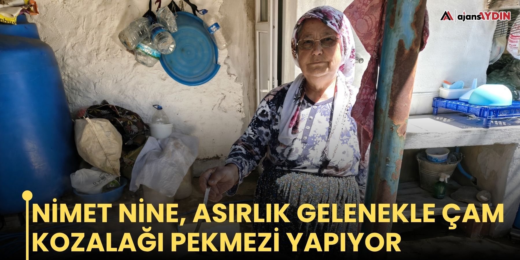 Nimet nine, asırlık gelenekle çam kozalağı pekmezi yapıyor