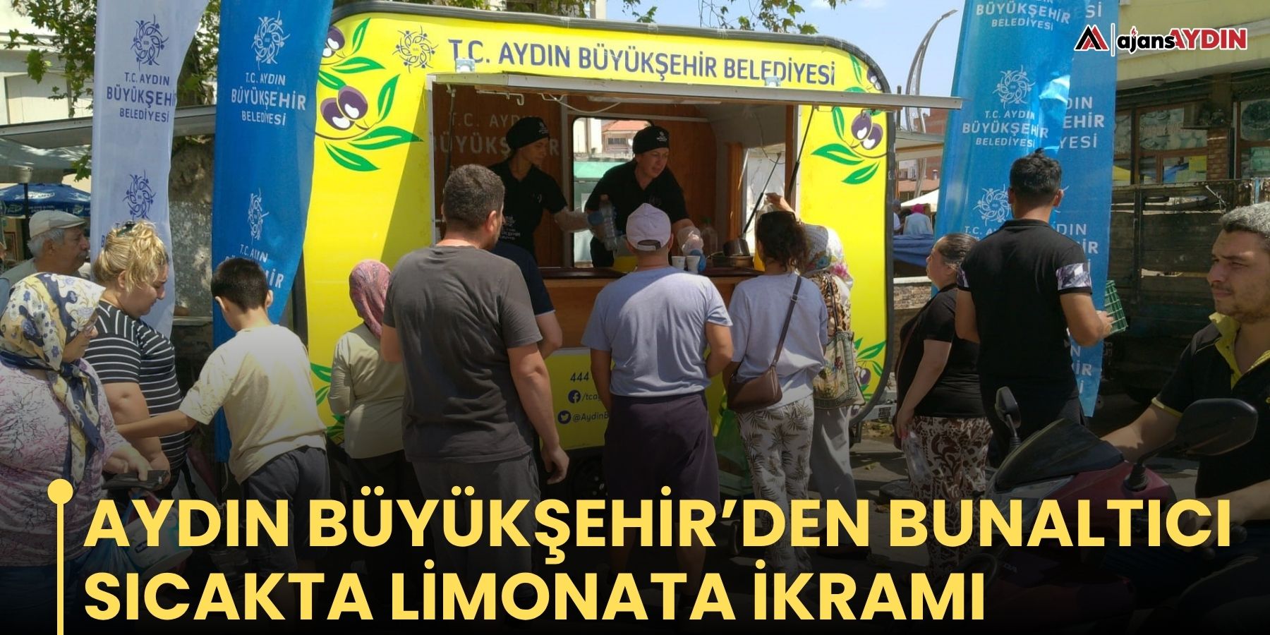Aydın Büyükşehir’den bunaltıcı sıcakta limonata ikramı