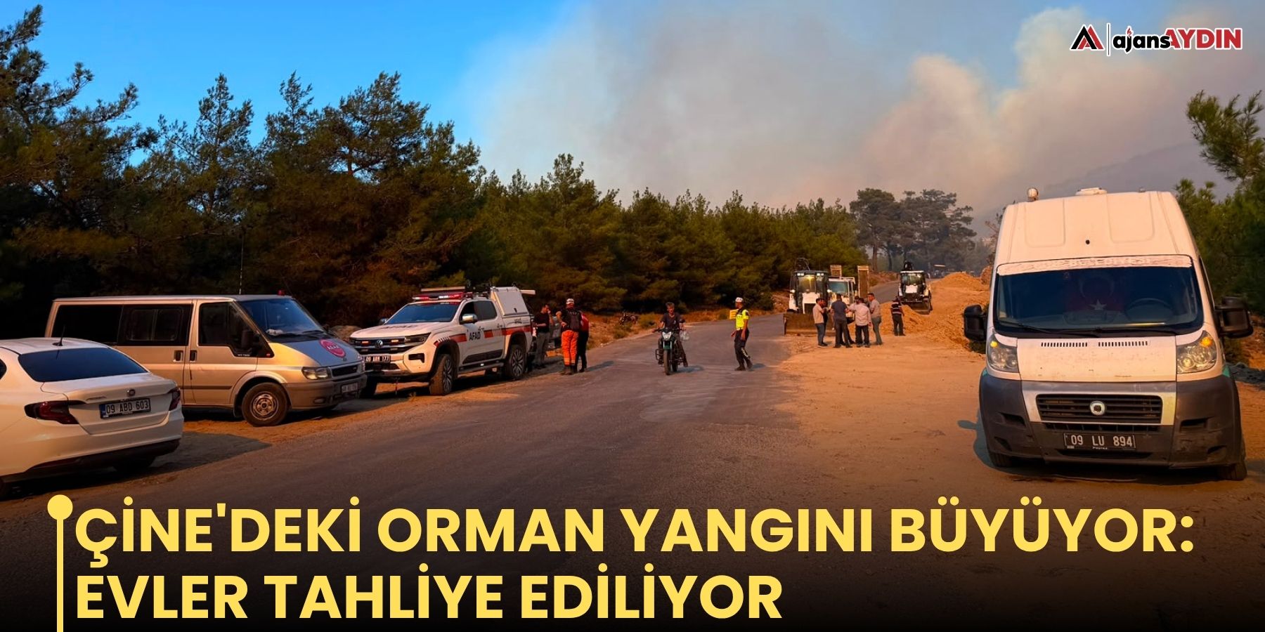 Çine'deki orman yangını büyüyor: evler tahliye ediliyor