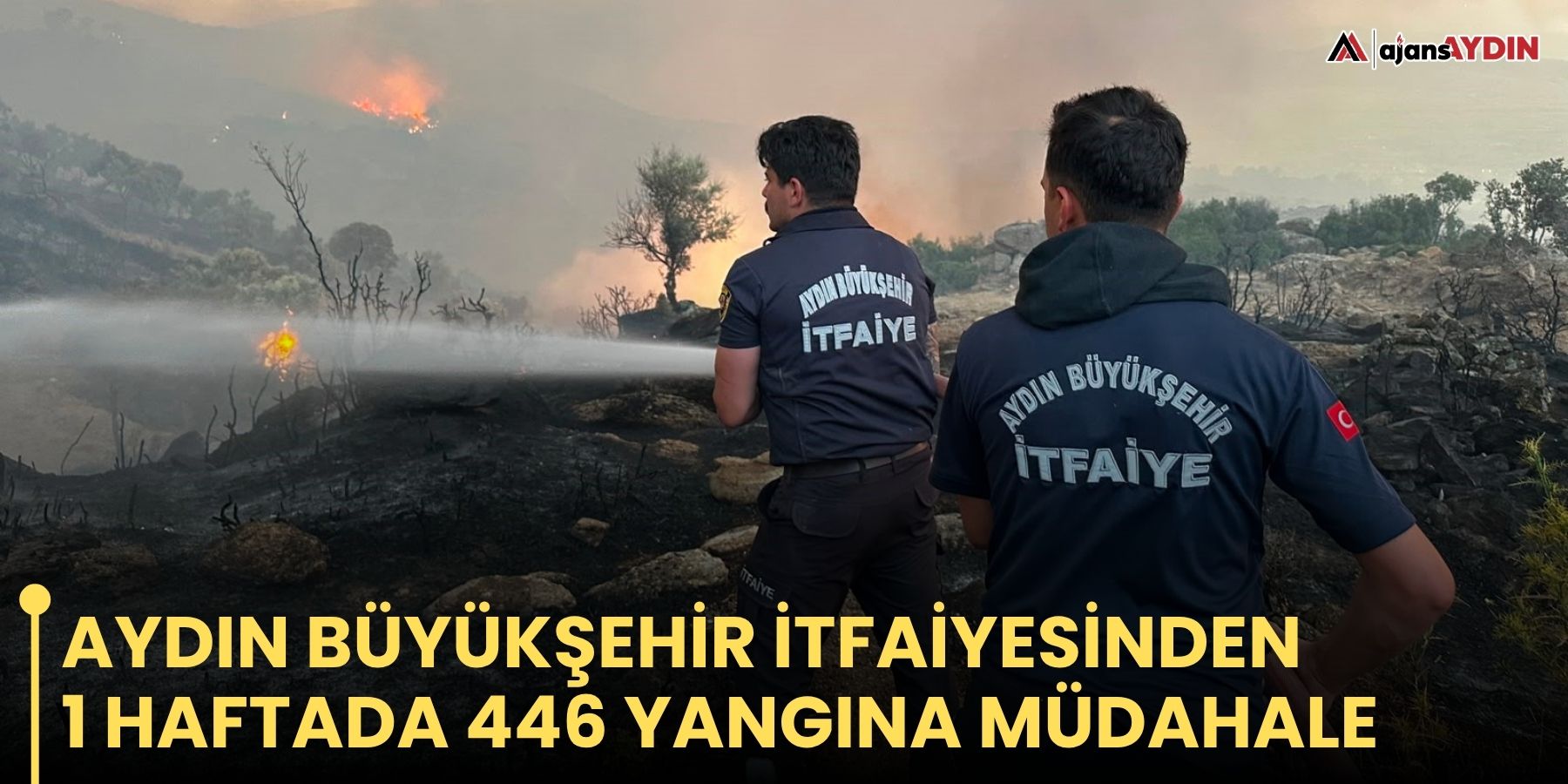 Aydın Büyükşehir itfaiyesinden 1 haftada 446 yangına müdahale