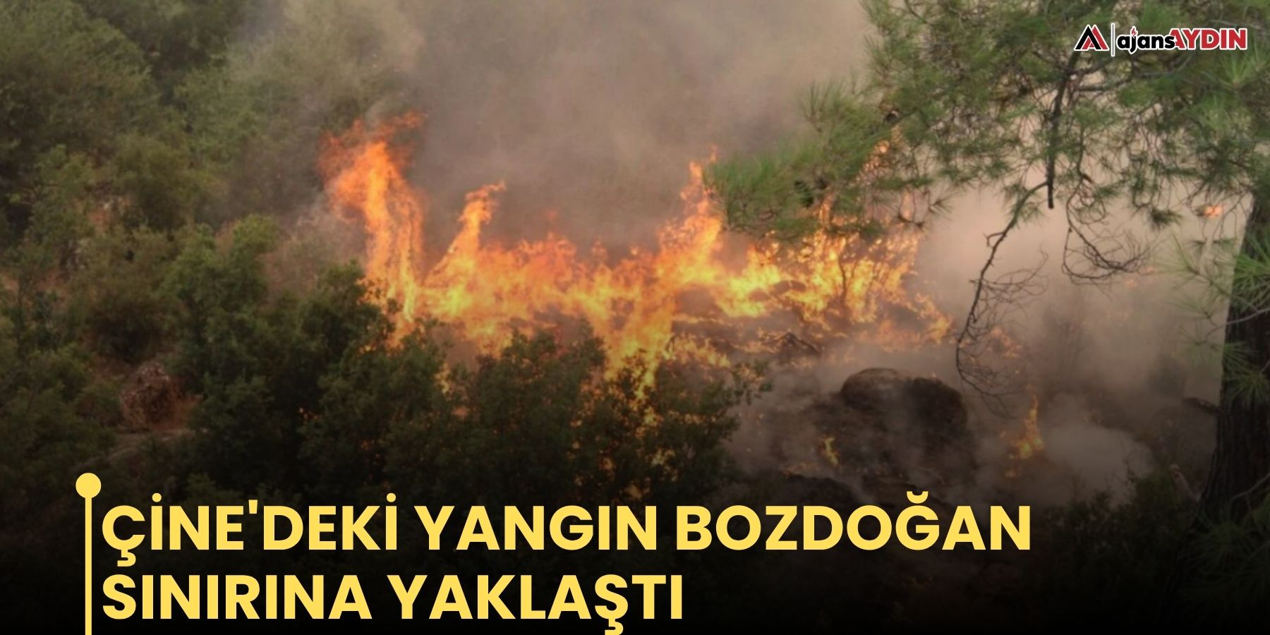 Çine'deki yangın Bozdoğan sınırına yaklaştı