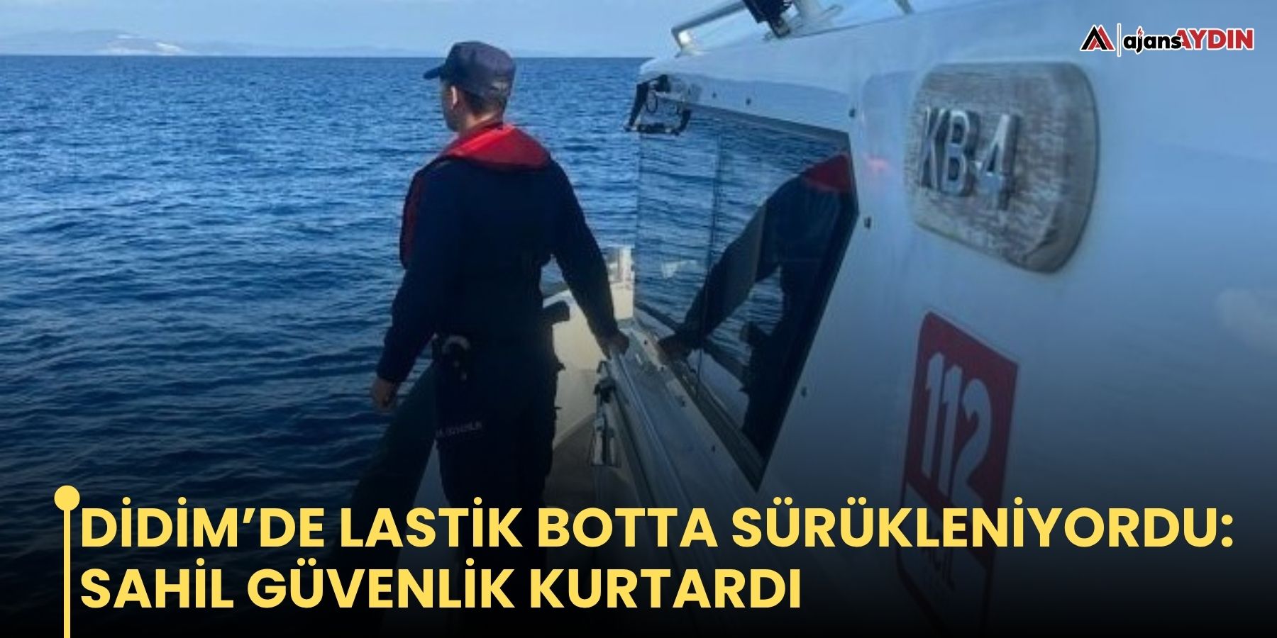 Didim’de lastik botta sürükleniyordu: sahil güvenlik kurtardı