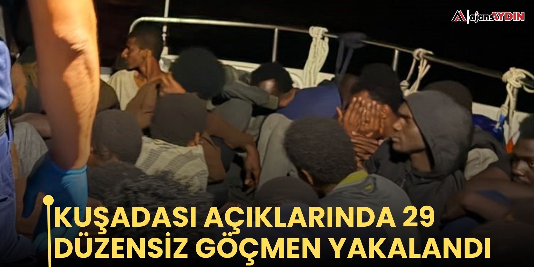 Kuşadası açıklarında 29 düzensiz göçmen yakalandı