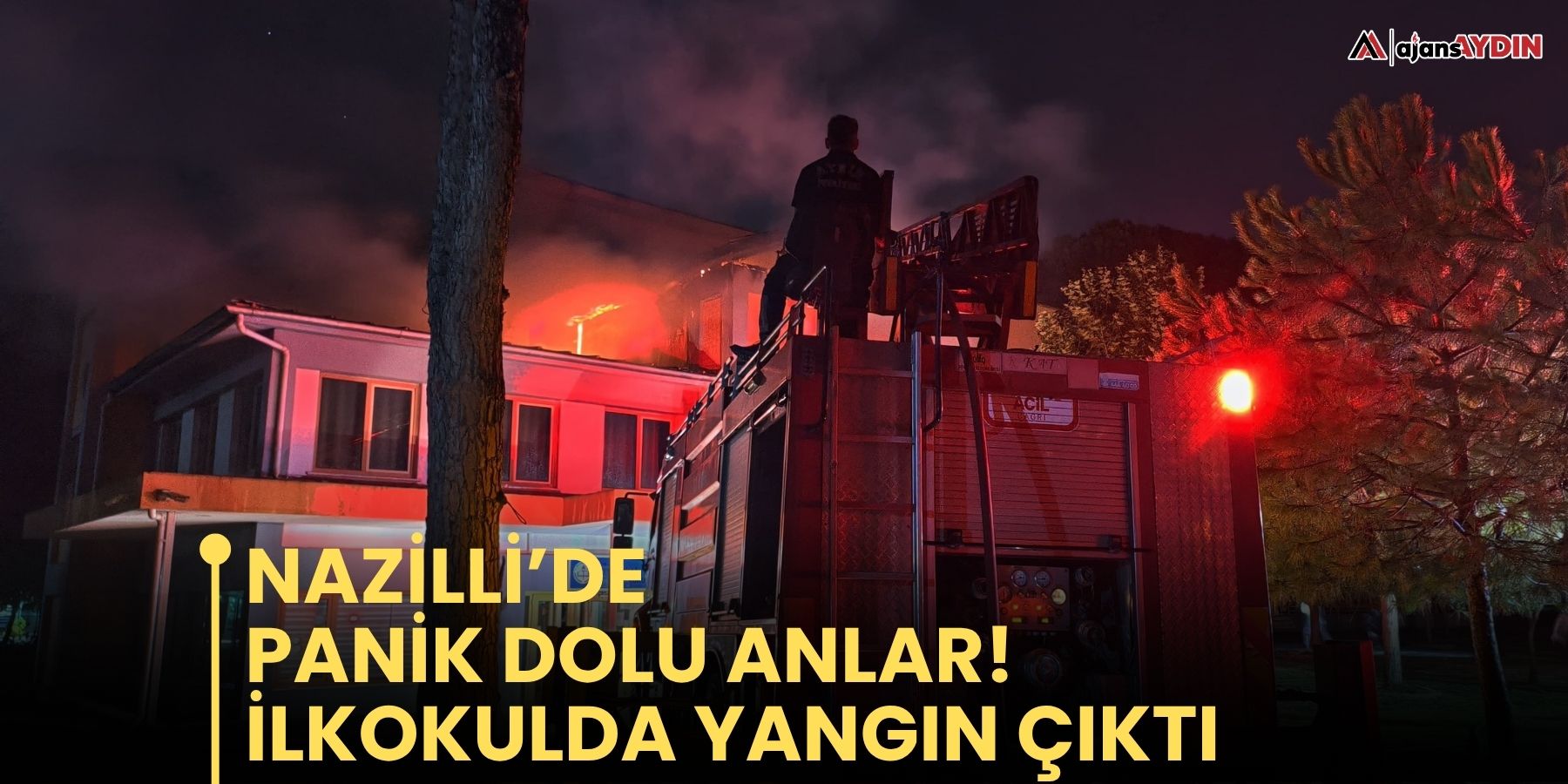 Nazilli’de panik dolu anlar!   İlkokulda yangın çıktı